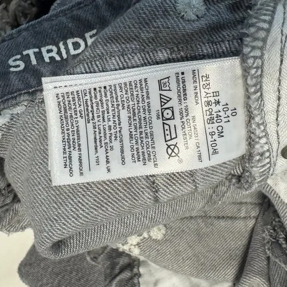 Gap Kids Lot of 2 Girl 10 Low Stride Jeans Embroidered Distressed School Casual - Picture 9 of 16